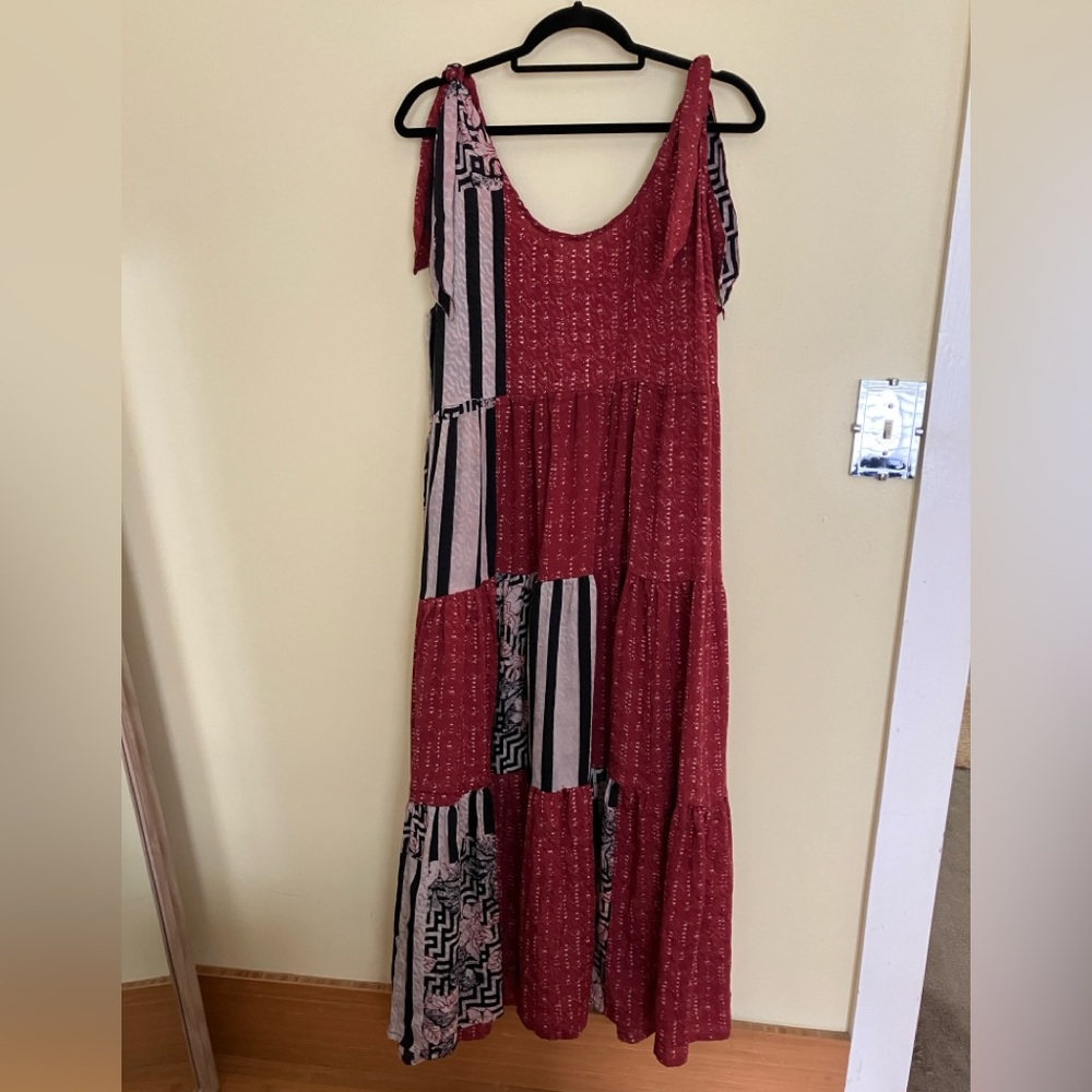 Kantha Bae Crepe Sari Celeste Maxi Free Size